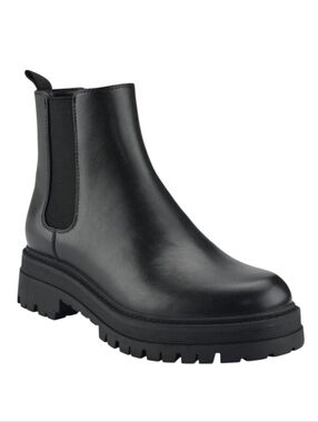 Marc Fisher Black Leather Chelsea‎ Combat Boots NWOT
